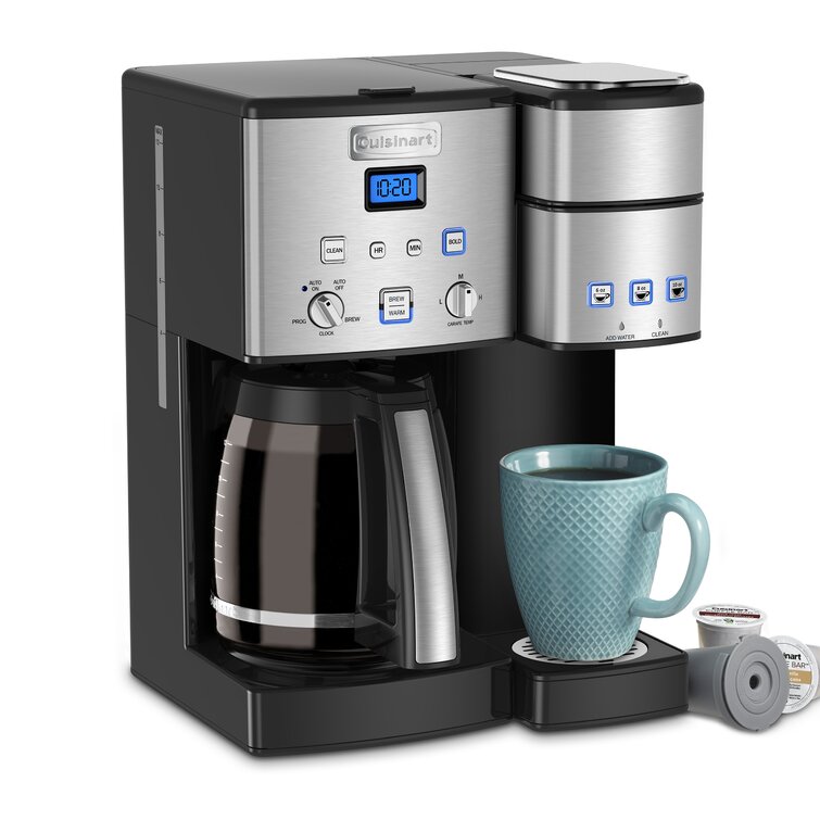 Cuisinart Coffee Maker Barista System, Coffee Center 4-In-1 Coffee Machine,  Single-Serve Coffee, Espresso & Nespresso Capsule Compatible, 12-Cup