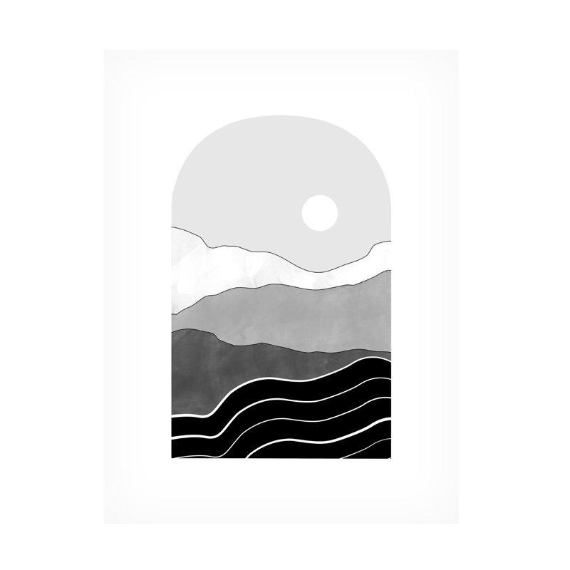 Œuvre d'art sur toile noire, Elena Ristova, H 35 po x l 47 po