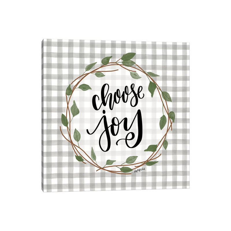 Choose Joy by Imperfect Dust - Wrapped Canvas Print, 30.48 cm H x 30.48 cm W