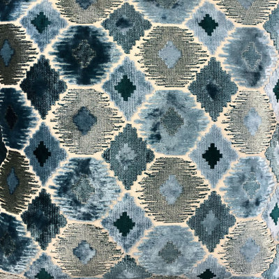 Geometric Cut Velvet | Gretty Fabric_GRETTY