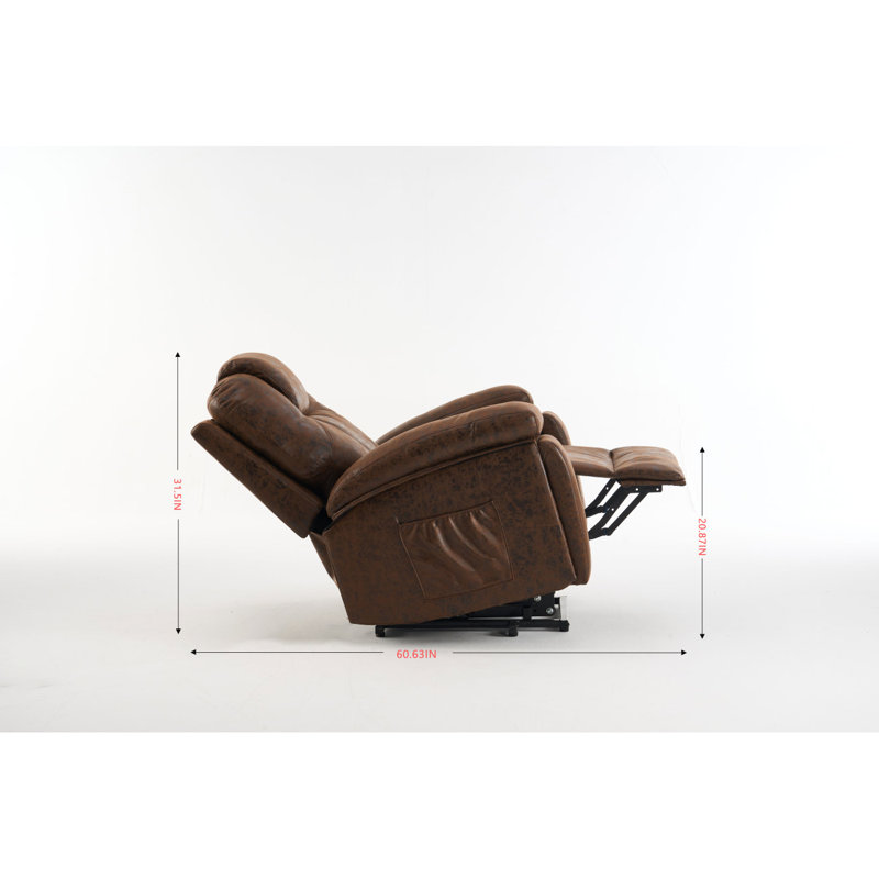 Power Lift Recliner Chair With Massage For Elderly, Overstuffed Wide Recliners, Heavy Duty And Safety Motion Reclining Mechanism