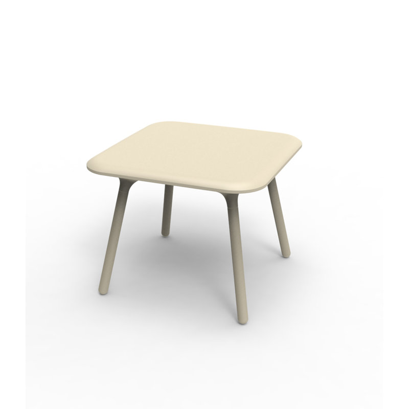 Pal Plastic Side Table, Ecru, Brown