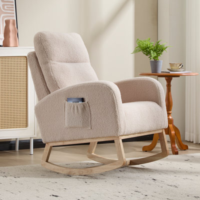 Fauteuil berçant et oscillant Beige Teddy