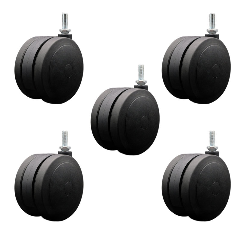 Ensemble de 5 roulettes 4 po, Noir