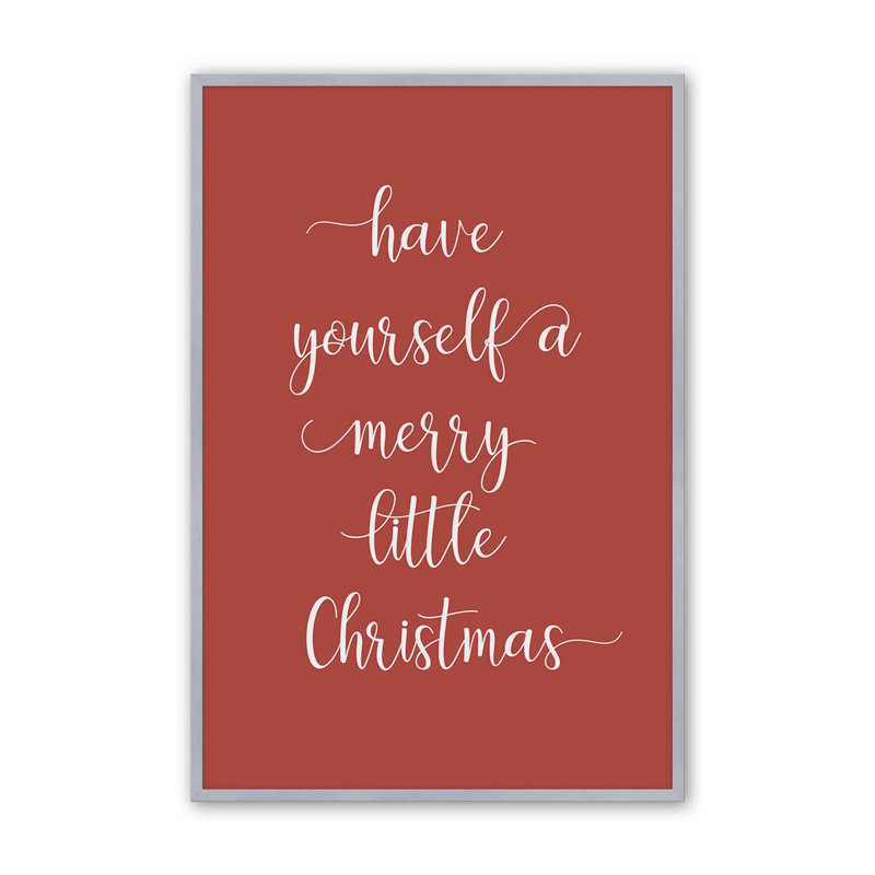 «Merry Little Christmas», reproduction d'art, 18 po x 24 po, Chrome poli