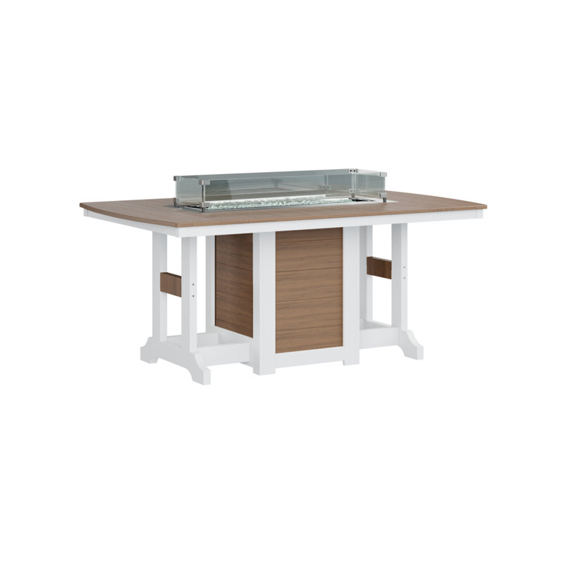 Table de bar avec foyer 72 po Berlin Gardens Garden Classic, Acajou antique, H 39,5 po x l 44 po x P 72 po