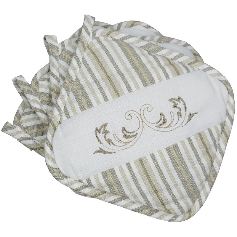 Fleur Potholder Set of 4
