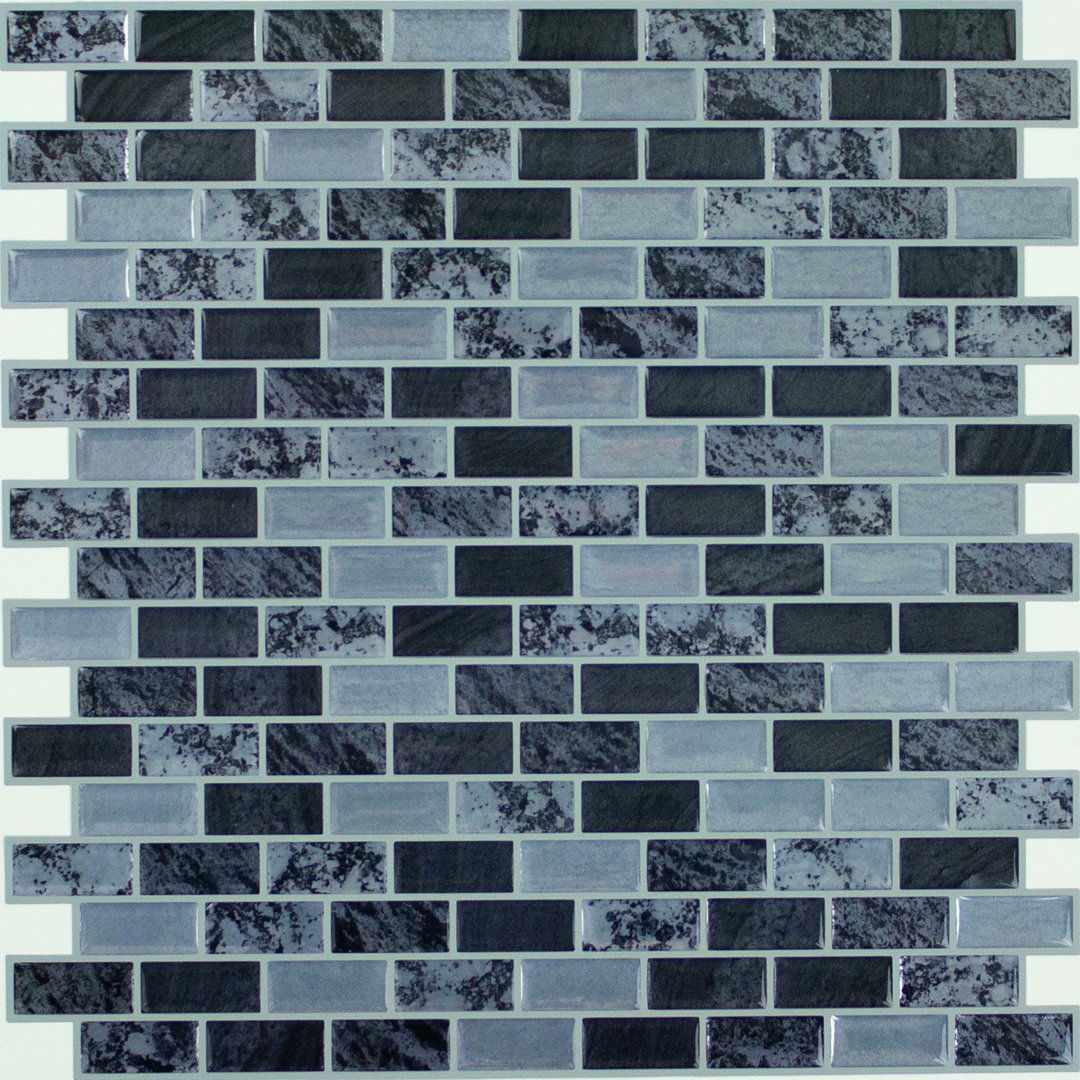 10.5'' W x 10.5'' L Polyvinyl Chloride (PVC) Peel and Stick Mosaic Tile Room Mates