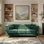 Canapé de style Chesterfield moderne en velours 3 places 82,67 po avec 2 coussins (W576S00213 / FX-P82-GR2)