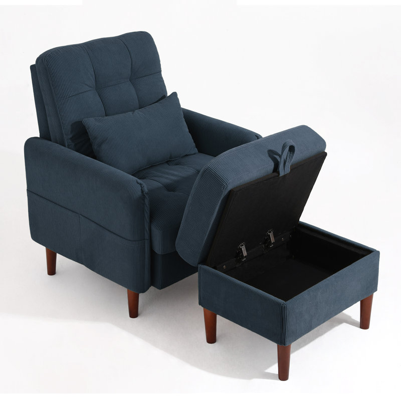 Upholstered Accent Chair, Navy