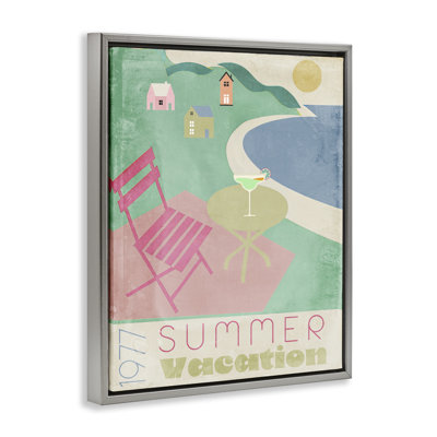 Cadre flottant rétro vacances d'été, design par Annabelle Hall