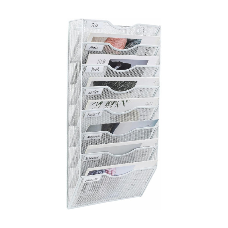 Metal Wall Organizer with Wall Baskets