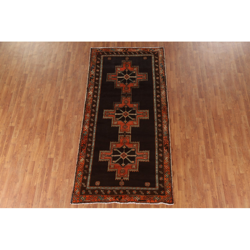 Tapis de couloir géométrique traditionnel 4x9