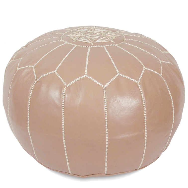 Cherise Moroccan Leather Pouf
