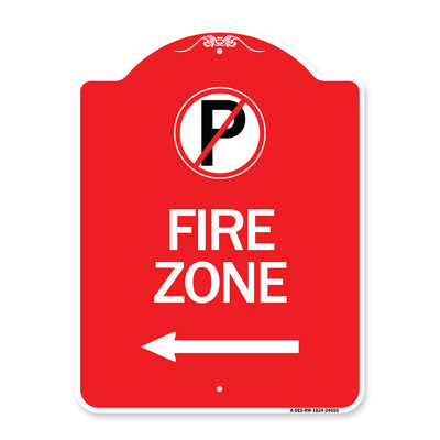 Signmission Designer Series Sign - (No Parking Symbol And Left Arrow)/24655