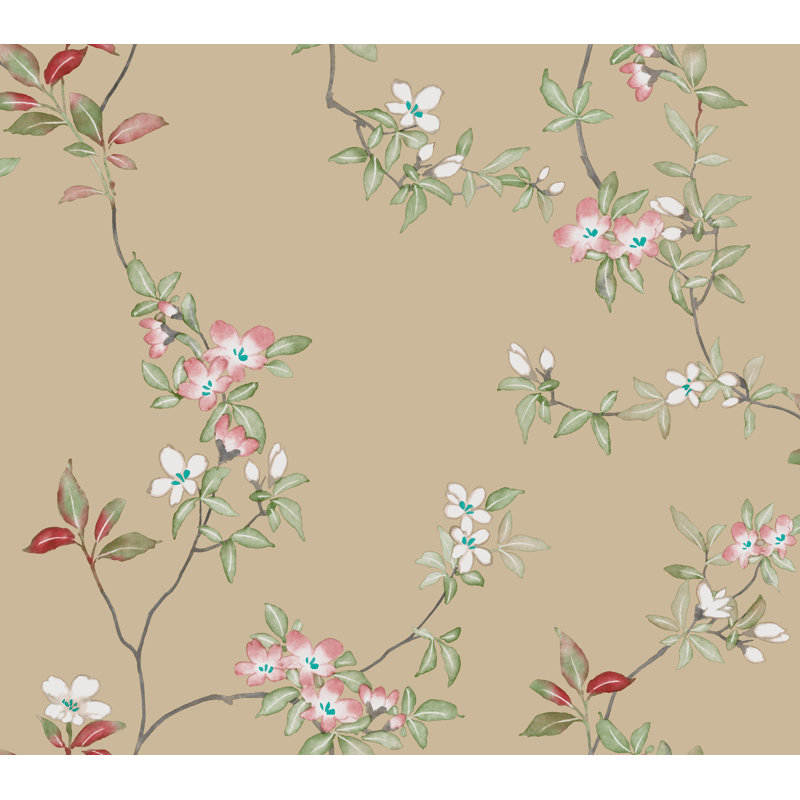 Papier peint April Blossom Cobalt, Beige
