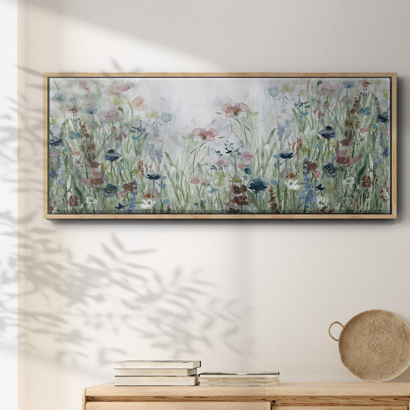 Wildflower Fields- Framed Canvas, 20" H x 50" W