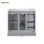 Meuble-lavabo avec tablette réglable et 3 tiroirs-1033906080
