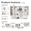 Armoire à pharmacie à DEL avec lumière chaude d'une seule couleur. Armoire en plastique-aluminium anti-buée et facile à installer.