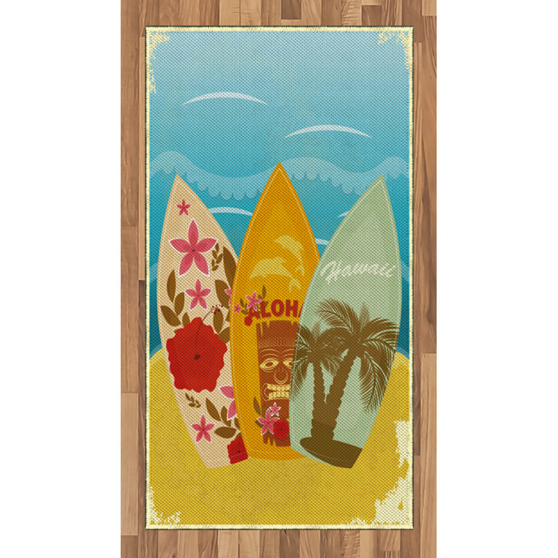 Tapis décoratif Tiki Bar, Rectangle 2 pi 7 po x 5 pi