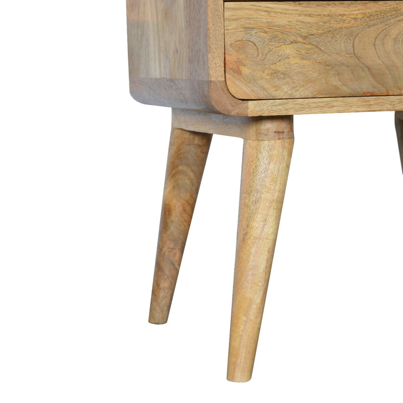 Hazra 17.72'' W Solid Wood Nightstand, Oak-ish