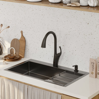 Clihome Touchless Kitchen Faucet with Soap Dispenser