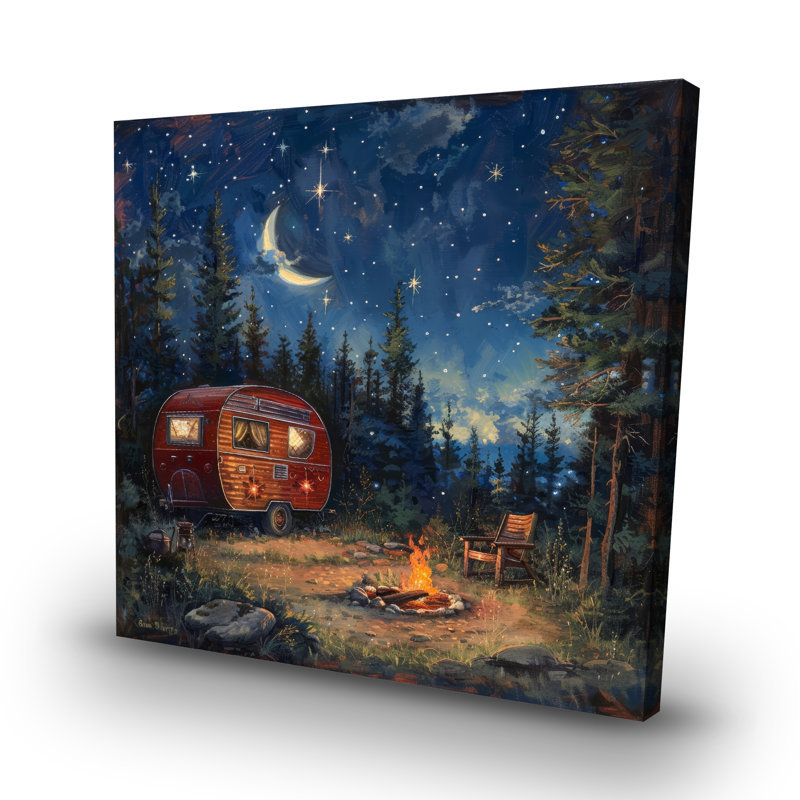 Campfire - 32"x32" art on canvas