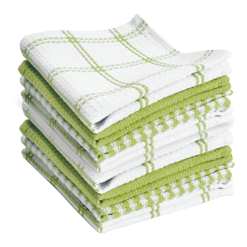 T-fal Flat Waffle Kitchen Dishcloth Set, Green