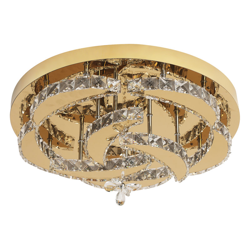 Alachua 8 - Light Crystal Chandelier with Crystal Accents, Gold, Yes