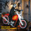 Moto gonflable illuminée d'Halloween gonflable Grim Reaper