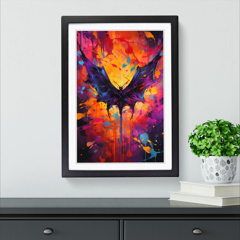 Single Picture Frame Print on Wood, 46cm H x 34cm W, Black Framed