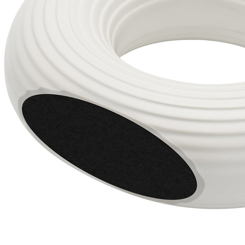 Vase en céramique 9 po Halo, Blanc