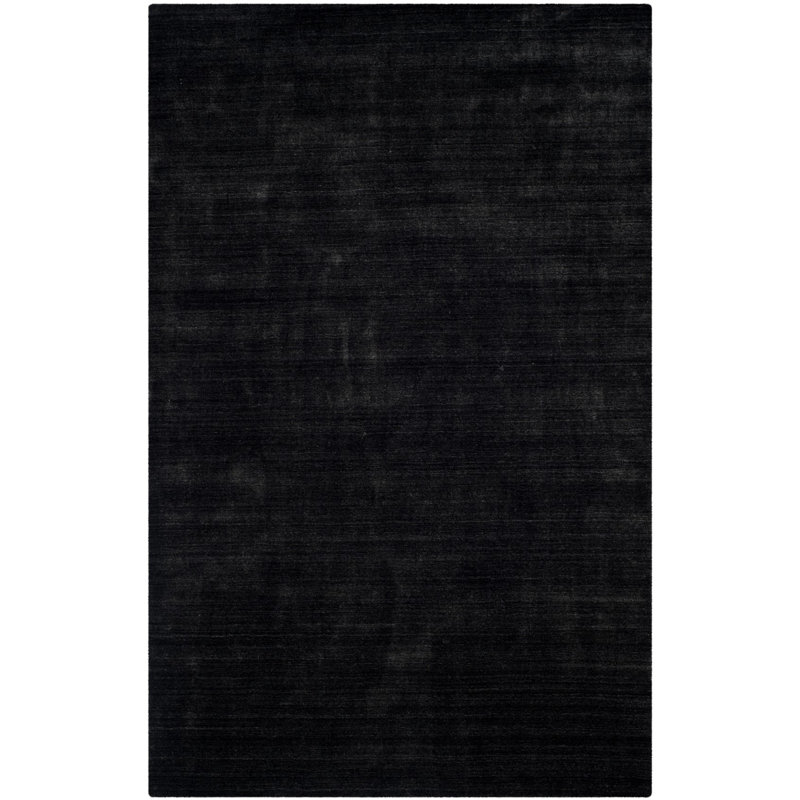Mcelroy Hand-Woven Flatweave Anthracite Area Rug, Rectangle 10' x 14'