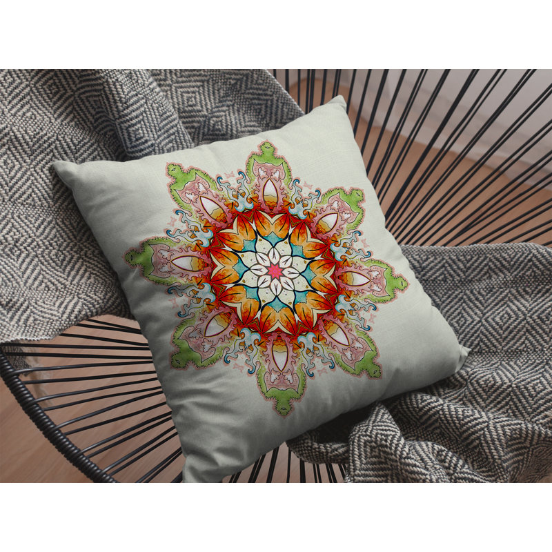  Housse et insert de coussin carré Cosmic Mandala, 16 po x 16 po
