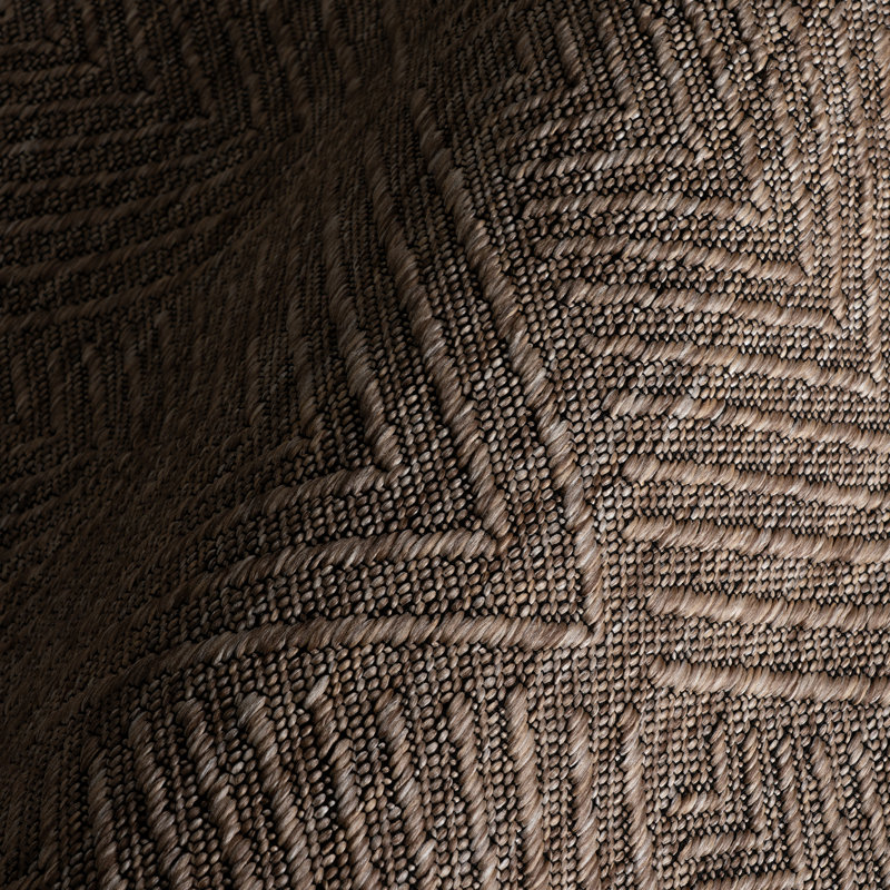  Elarissea Indoor/Outdoor Contemporary Area Rug, Brown, Rectangle 8'6" x 11'6"