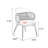 Black + White Solid back side Chair(Set of 2)