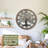 Farmhouse Large Wall Clock: 24Inch Rustic Tree Of Life Metal With Wood Frame - Vintage Battery Operated Wall Clocks For Living Room/Office/Bedroom - Home Decor For Fashion-Conscious-1649484435