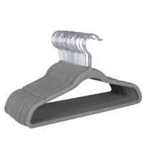 gray velvet non-slip hangers (30 per set) –