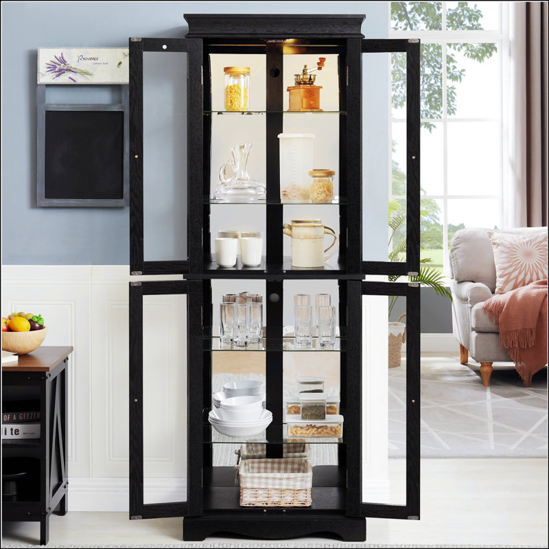 Vitrine lumineuse vitrée
