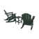 Cullan Plastic Rocking Adirondack Chair with Table