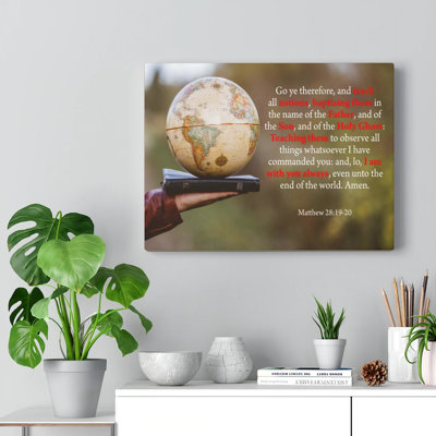 Whosoever Denieth The Son Matthew 28:19-20 - Wrapped Canvas Print