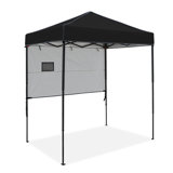 6 Ft. W x 4 Ft. D Steel Pop-Up Canopy with Sunwall