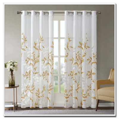 Burnout Printed Curtain Panel(Only 1 Pc Panel)
