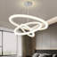 Lustre moderne à 3 anneaux pour salon argenté-130139933