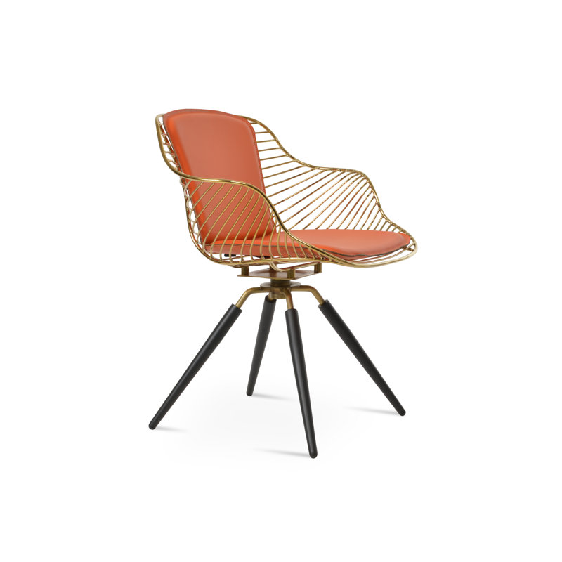Fauteuil pivotant Zebra, Orange