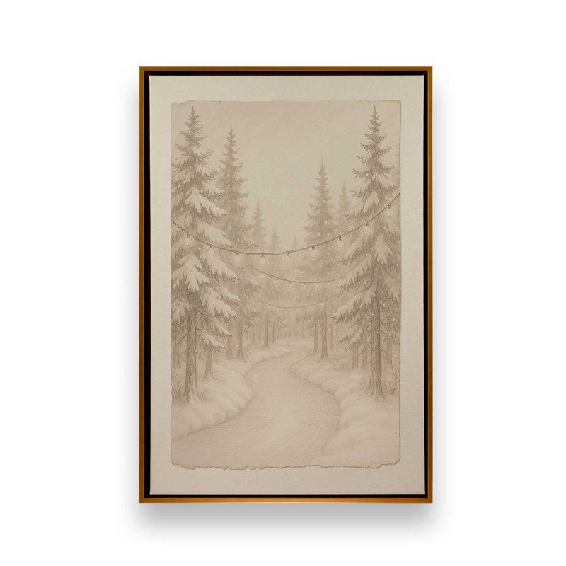 Impression sur toile Twilight Pathway, H 18,75 po x l 12,75 po, Or poli