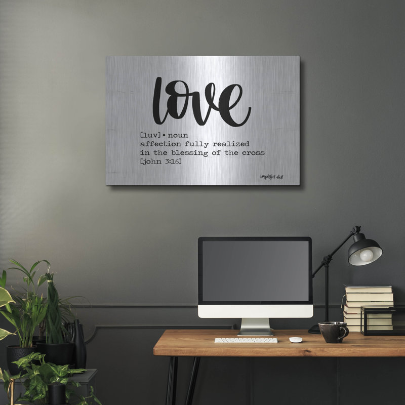 «Love» par Imparfect Dust, H 24 po x l 36 po