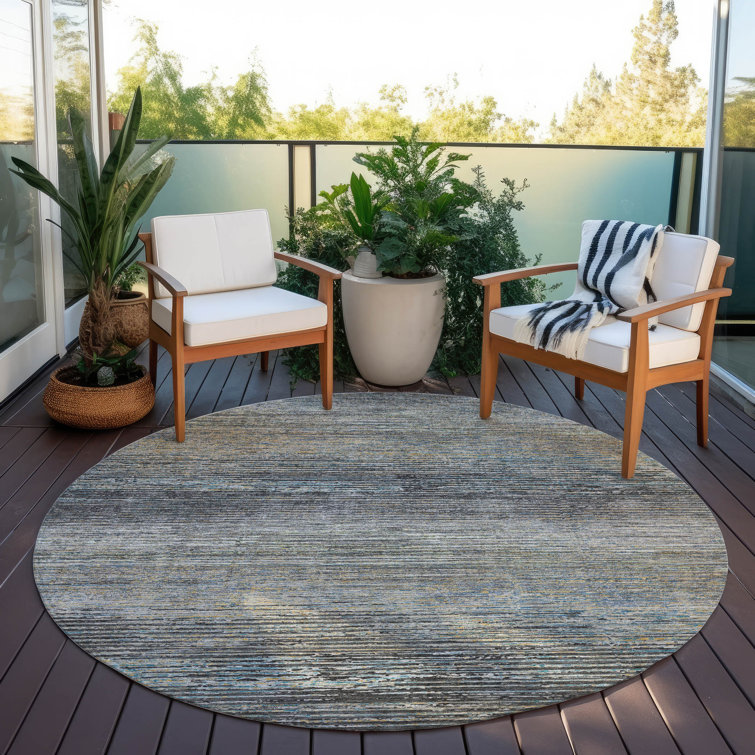 Machine Washable Indoor/Outdoor Christain ACN1268 Granite Rug
