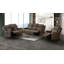 Canapé inclinable double, microfibre polie brune-1012180879