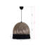 Lustre bohémien élégant, corps en plastique noir, 11,8 po de diamètre x 31,5 po de hauteur | Douille E27, 40 W maximum | Élégant capuchon en coton, parfait pour un décor champêtre et moderne | Idéal pour le salon, la salle à manger ou la chambre à coucher